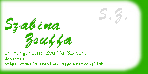 szabina zsuffa business card